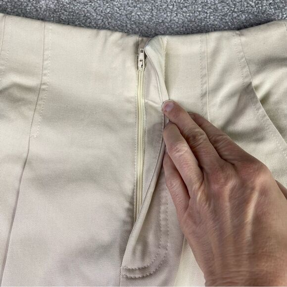 Zara Barrel Pants Women's XS Beige Tapered Cropped Pleated Balloon Pockets - Picture 4 of 12